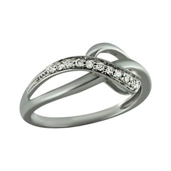 Золотое кольцо с бриллиантами R132-PSR29723W 