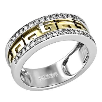 Золотое кольцо с бриллиантами R1402-AL1055W 
