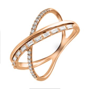 Золотое кольцо с бриллиантами R101-R48393RW 