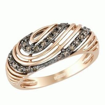 Золотое кольцо с цветными бриллиантами PSR44586R 