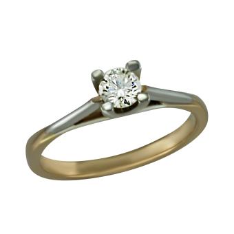 Помолвочное золотое кольцо с бриллиантами R1-1JPM237RW 