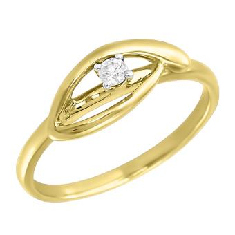  Золотое кольцо с бриллиантом r123-r46178a0y