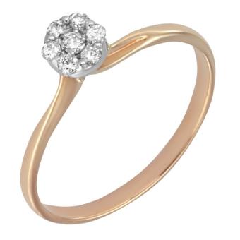 Золотое кольцо с бриллиантами EE12992 