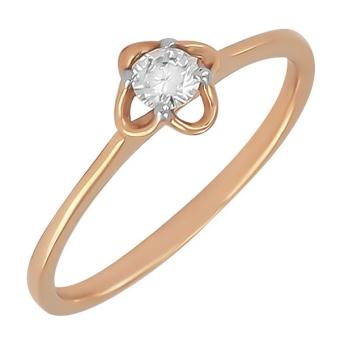 Помолвочное золотое кольцо с бриллиантами HOR35634 