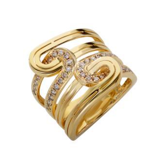 Золотое кольцо с бриллиантами R101-R49061Y 