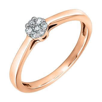 Золотое кольцо с бриллиантами 4DEI1467 