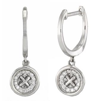 Золотые серьги с бриллиантами E123-E49410C